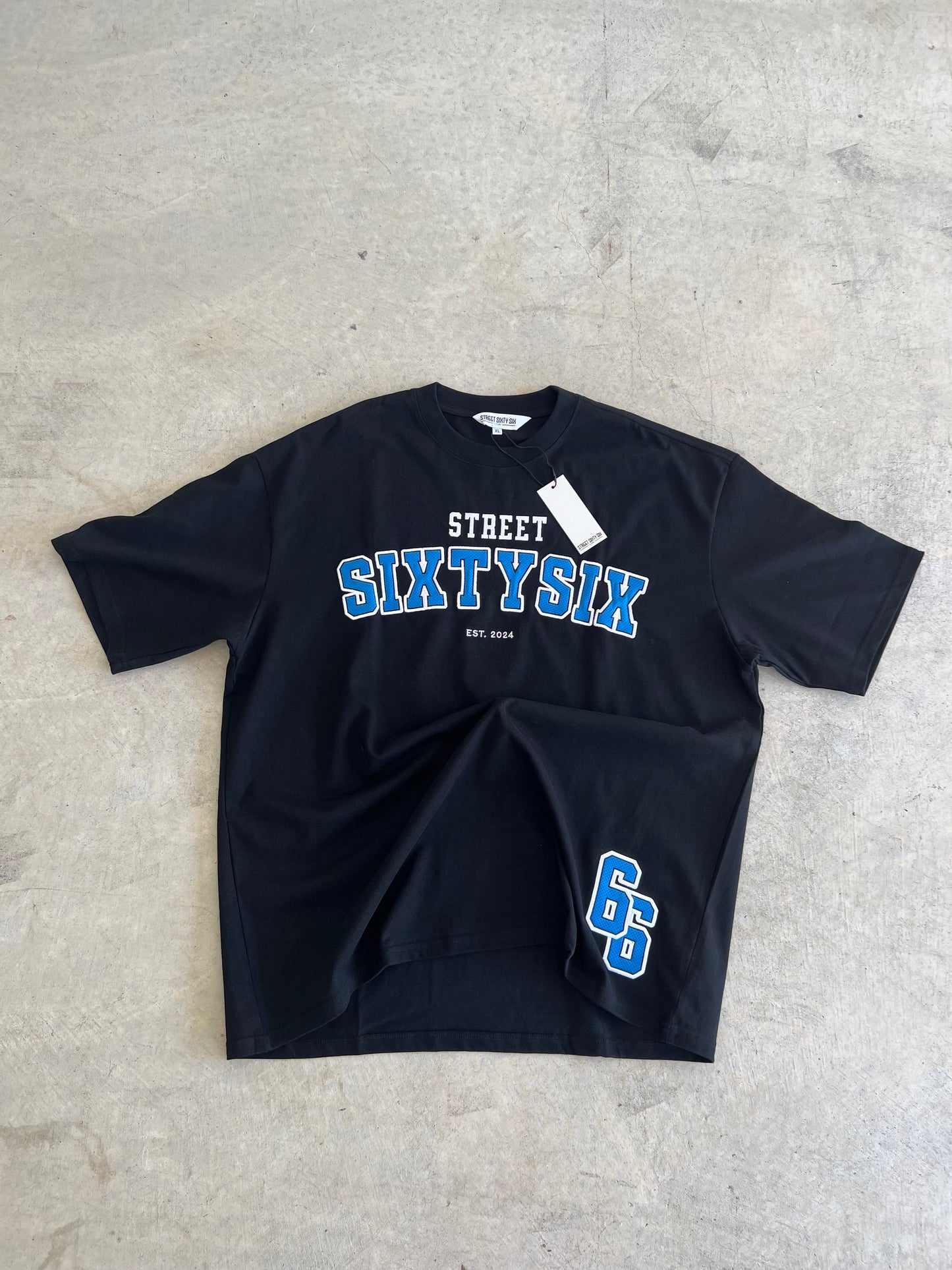 SS6 ESSENTIAL BLUE MESH TEE - BLACK
