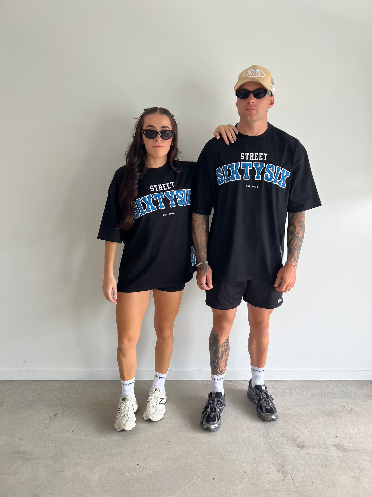 SS6 ESSENTIAL BLUE MESH TEE - BLACK
