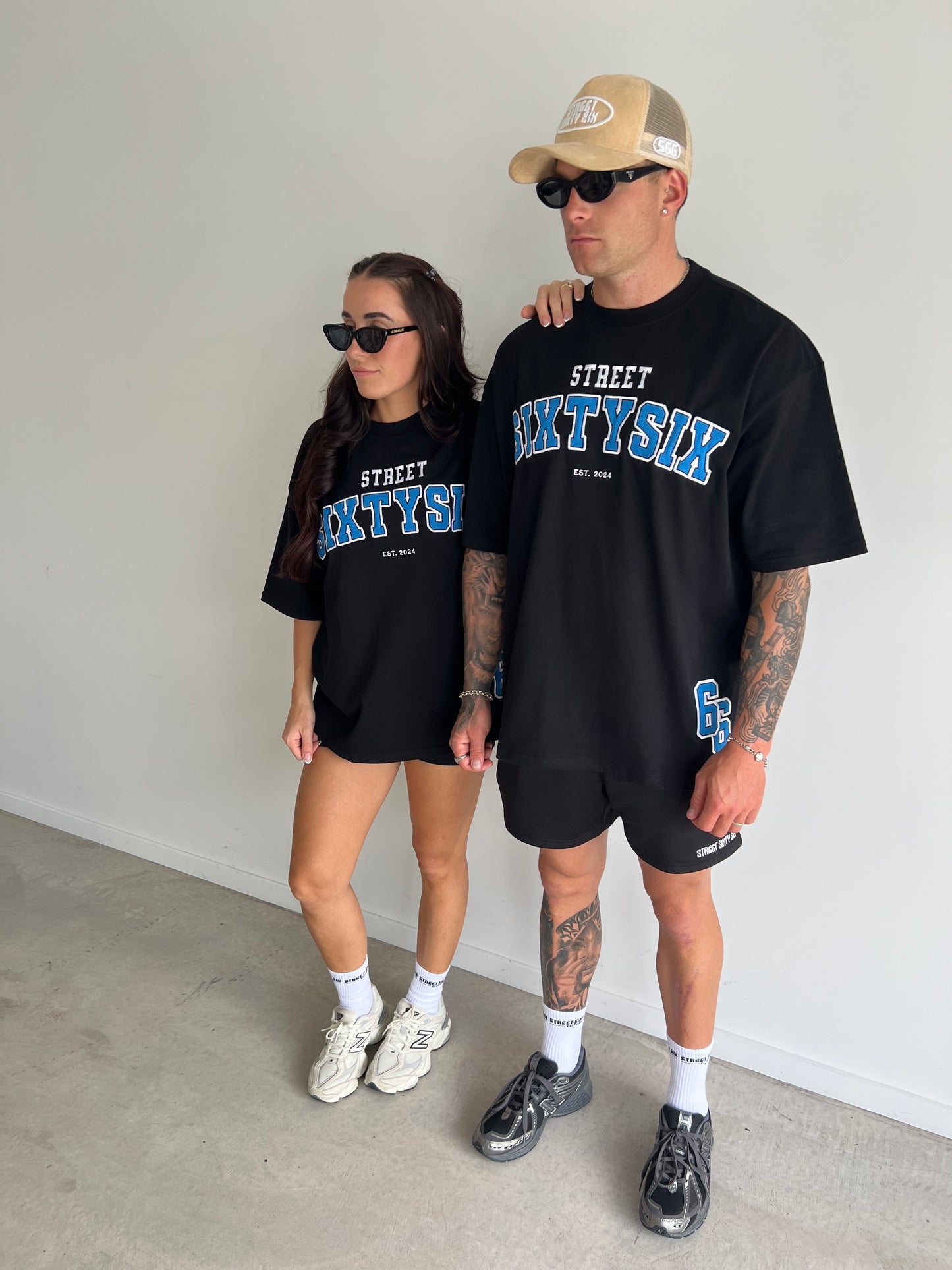 SS6 ESSENTIAL BLUE MESH TEE - BLACK