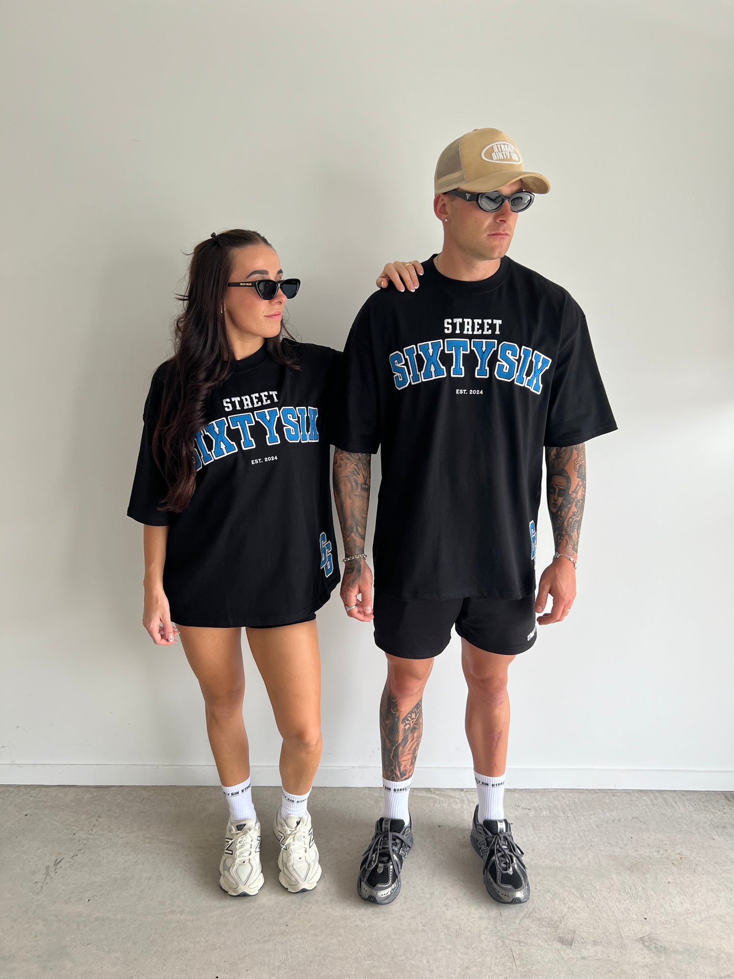SS6 ESSENTIAL BLUE MESH TEE - BLACK
