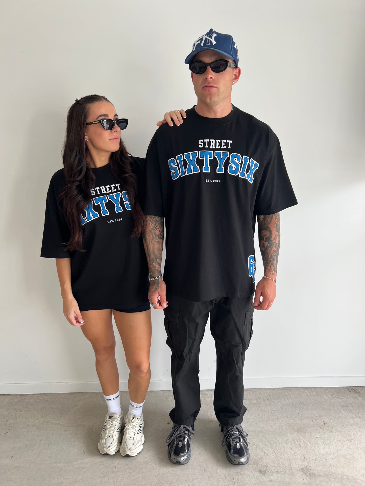 SS6 ESSENTIAL BLUE MESH TEE - BLACK