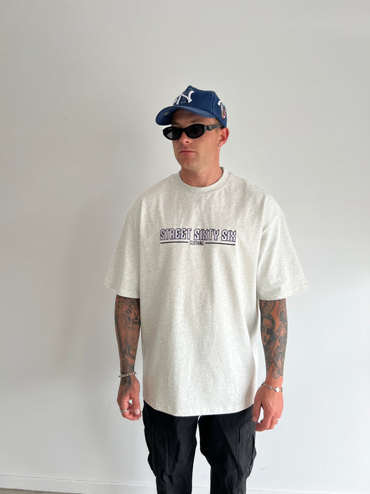 SS6 ESSENTIAL WHITE MESH TEE - MERLE GREY