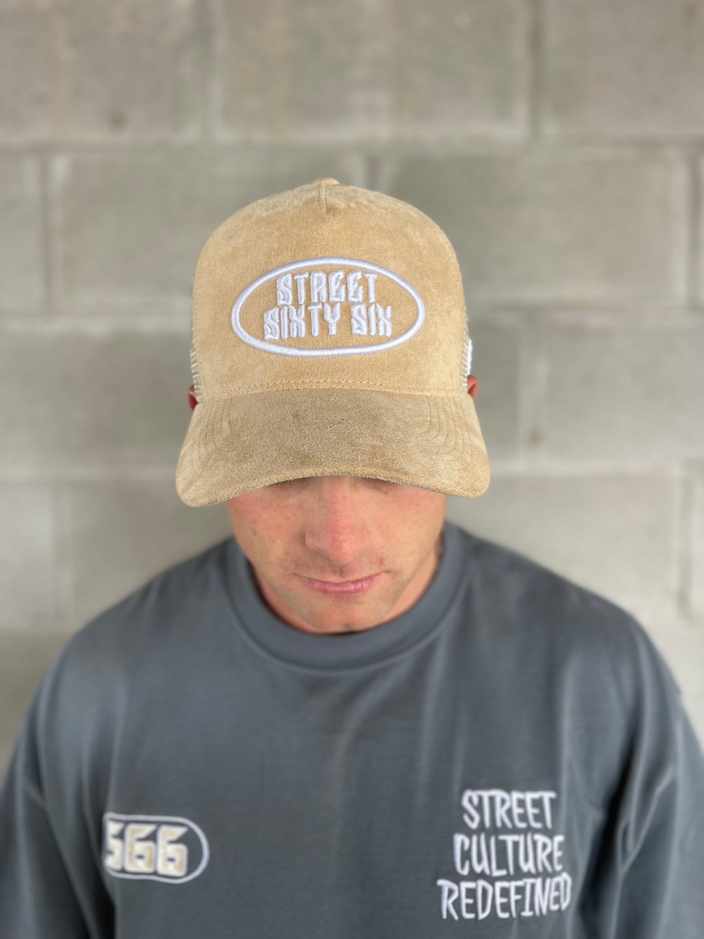 SS6 TRUCKER CAP - BEIGE