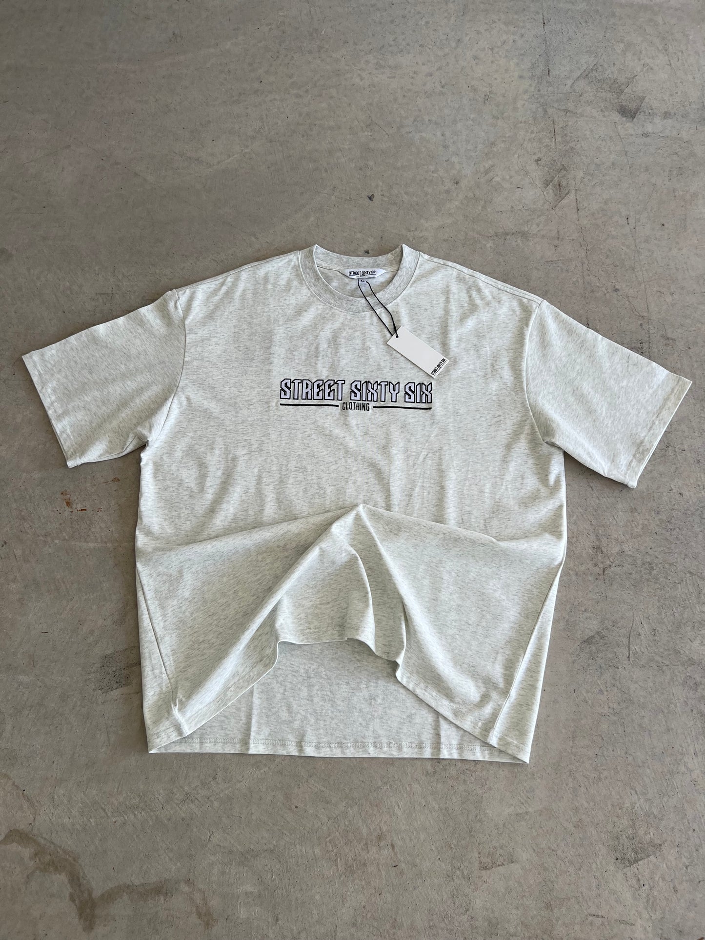 SS6 ESSENTIAL WHITE MESH TEE - MERLE GREY