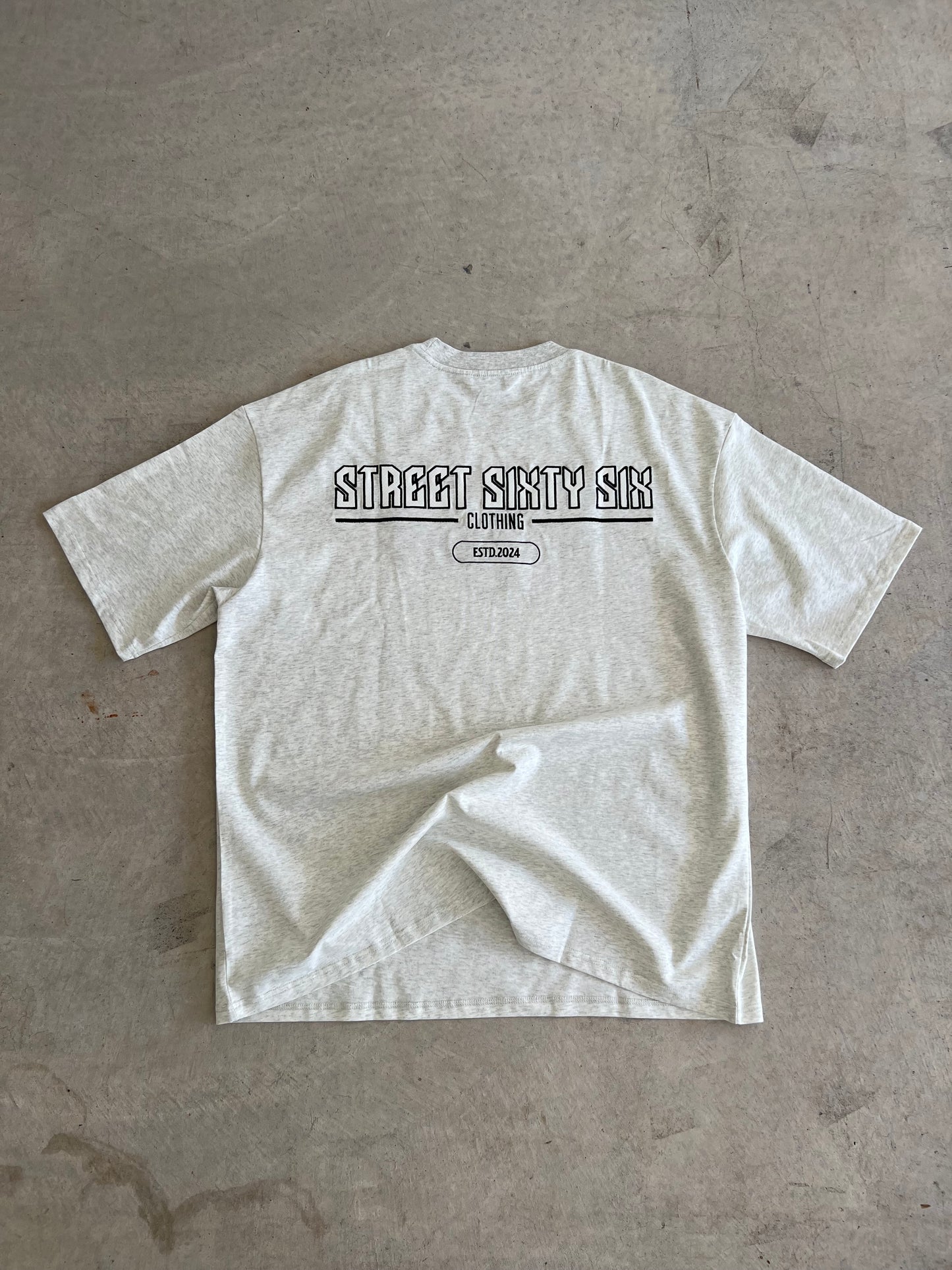 SS6 ESSENTIAL WHITE MESH TEE - MERLE GREY